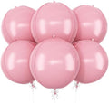 Pastel Pink Round Foil Balloons Birthday Prom Decor 22 Inch 6 Pcs by vibzox