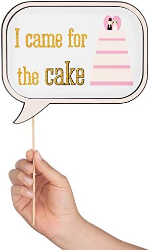 Wedding Photo Booth Props with 8 x 10-Inch Sign, 45 Adhesive Pads, 35 Wooden Sticks - Signs for Wedding Backdrop and Selfie Station - Image 3