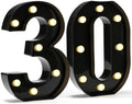 Pooqla Black Light Up Numbers, 30th Birthday Decorations for Men by Pooqla