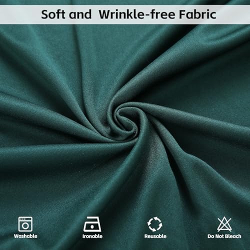 20x10FT Dark Green Backdrop Curtains for Wedding Parties, Wrinkle Free Photo Backdrop Curtains for Wedding Birthday Party Baby Shower, Fabric Drape with Rod Pockets 5ft x 10ft, 4 Panels - Image 5