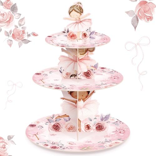 3 Tier Ballerina Party Decoration Ballerina Cupcake Stand by Unknown
