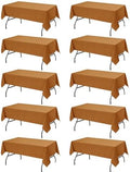 10-Pack Bronze Tablecloths for Rectangle Tables, 60 x 84 Inches by DailySet