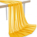 45 Yard Chiffon Fabrics, 44" Wide, Lightweight, Sheer – Yellow Gold by MDS