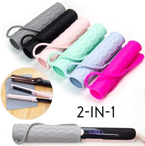 ANGENIL Silicone Heat Mat for Hair Tools - Flat Iron and Curling Iron Mat Heat Resistant for Counter, Heat-Resistant Flat Iron Travel Essentials Case, Vanity Organizer, Grey, Normal Size 9" x 6.5" - Image 4