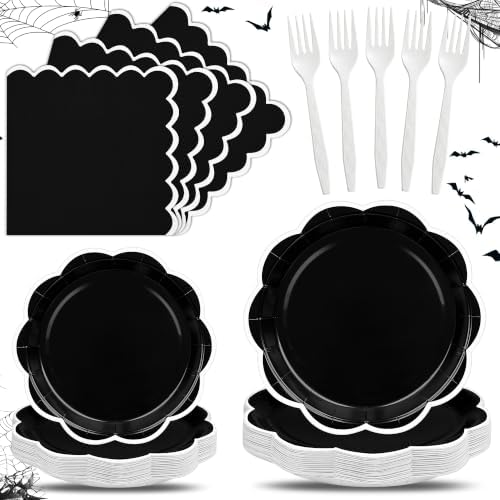 96 Pcs Halloween Party Paper Plates and Napkins Party Supplies for 24 Guest by Unknown