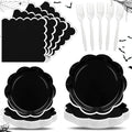 96 Pcs Halloween Party Paper Plates and Napkins Party Supplies for 24 Guest by Unknown