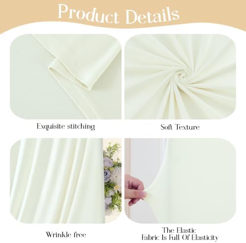 Ivory Draped Arch Cover - 6FT Drape Arch Backdrop Cover - Image 2
