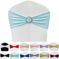 Spandex Chair Sashes Bands, Baby Blue, 50PCS by Maiangel