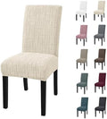 Super Stretch Chair Covers for Dining Chairs Set of 4, Beige by CYCMACOHOME