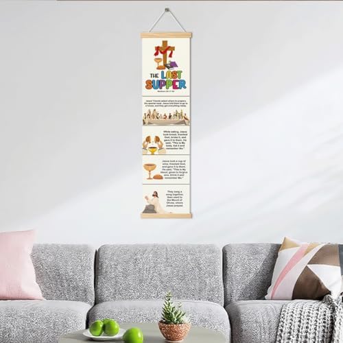 The Last Supper Banner, Church Banner, Christian Rustic Hanging Door Flag, Farmhouse Decorations Outdoor Indoor, Church Activity Decor, Bible Lesson, Scripture and Words Decorations - Image 6