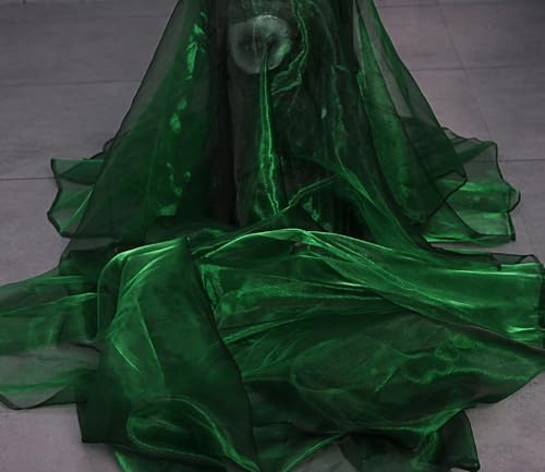 30 Yard Organza Fabric 44" Wide for Wedding Event Décor - Hunter Green - Image 3