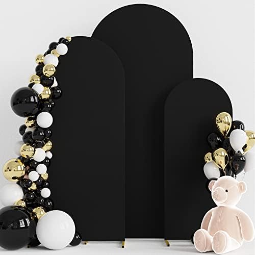 Wokceer Arch Backdrop Cover 6FT,5FT,4FT Black Arch Cover Stretchy Backdrop by Wokceer