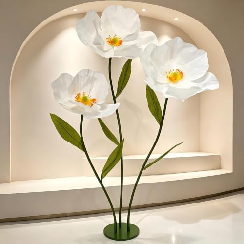 5.58FT Artificial Paper Flowers, Large Flower Backdrop - Image 7