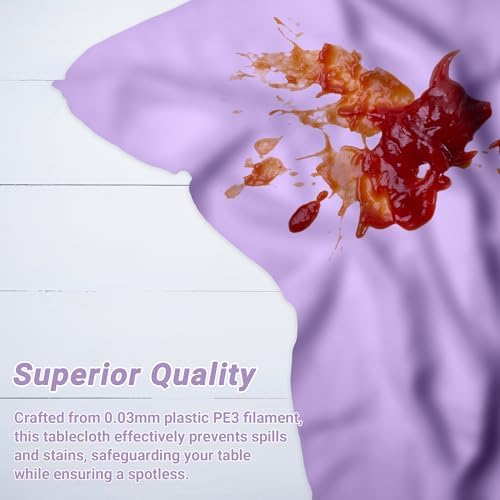 QZYL 4 PCS Plastic Table Cloth Disposable, 54x108 Inches Leakproof Rectangle Tablecloth, Heavy-Duty for Restaurant Party Decorations, Outdoor Picnic Tablecloth Congratulations Decorations​ - Image 4