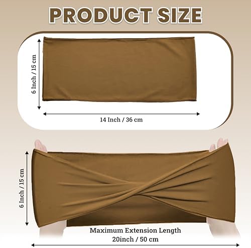 MDS Pack of 75 Spandex Chair Sashes Without Slider Buckles – Mocha - Image 2