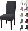 Stretch Chair Covers for Dining Chairs Set of 2, Charcoal Gray by CYCMACOHOME
