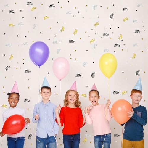 Black Gold Birthday Confetti Star Circles Shape Table Scatters Confetti for Birthday Decorations Party Supplies Sets - Image 2
