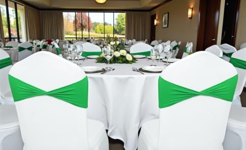 MDS Pack of 100 Spandex Chair Sashes Without Slider Buckles – Light Green - Image 6
