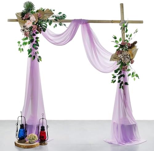Pack of 1 Wedding Arch Drape Panel Fabric 30" x 100ft - Orchid - Image 2