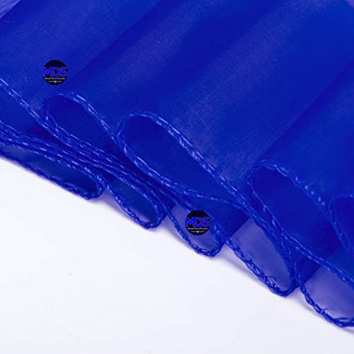 MDS Pack of 10 Organza Chair Sashes for Wedding & Event Décor – Royal Blue - Image 6