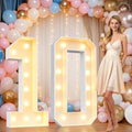 Pooqla 4FT Marquee Numbers, Large Light Up Number 10th Birthday Party Decor by Pooqla