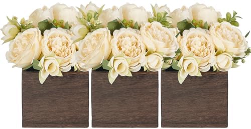 Dahey Small Mini Artificial Flower Table Centerpieces for Dining Room Decor by Dahey