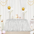 Eternal Beauty Silver Sequin Tablecloth 60 x 102-Inch Sparkly Overlay Rectangle Glitter Table Cover for Wedding Party Birthday Decoration by EternalBeauty