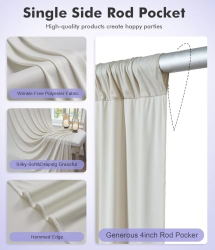 20ftx30ft Beige Ceiling Drapes for Wedding Parties - Image 5