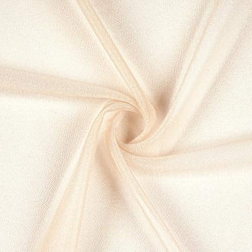 QueenDream Wedding Chair Sashes Aisle Decorations: 24 Pack Champagne Chair Cover 8FT Long Tulle Draping Fabric Reception Church - Image 3