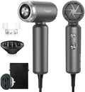 Dual Voltage Hair Dryer, High-Speed Ionic Blow Dryer for Fast Drying, Travel Compact Hair Blow Dryer with Magnetic Curly Diffuser for Home, Portable Hairdryer International 100-240V by SUPGALIY