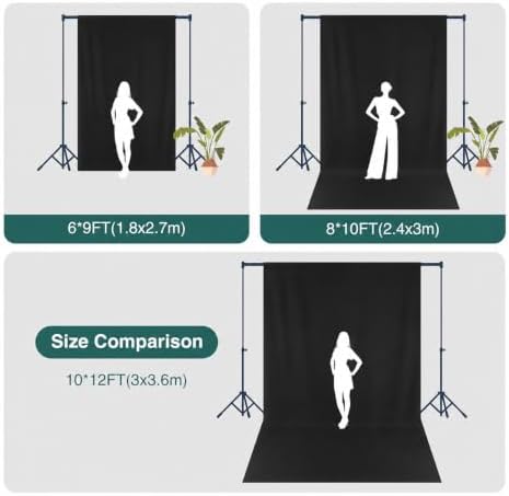 Kate 8ft×10ft Black Photography Backdrop for Studio Portraits and Video - Image 5