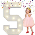 4FT Marquee Numbers, Large Light Up Numbers 5 for 5th Birthday Party Decor by MerryMosaics
