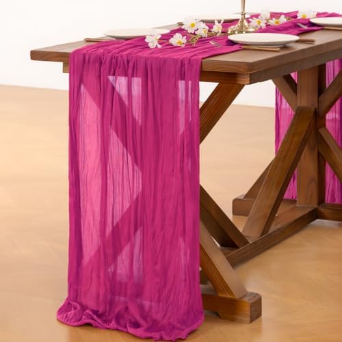 Cheesecloth Table Runner Fall Boho Wedding Birthday Party Home Decor - Image 4