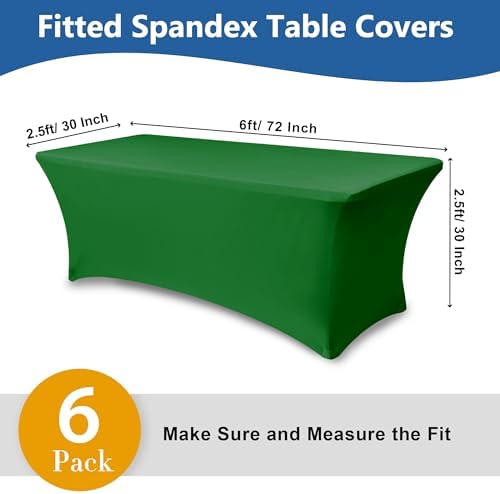 Spandex Table Cloths for 6 foot Rectangle Tables-Fitted Stretch Table Cover - Image 4