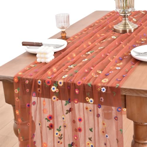 3 Pack Flower Table Runner Floral Daisy Fall Wedding Birthday Party Decor by Joanlody