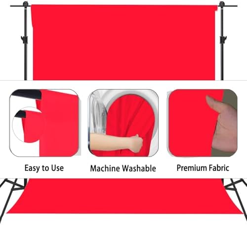 Red Photography Backdrop for Photoshoot, Fabric 10x10ft - Image 6