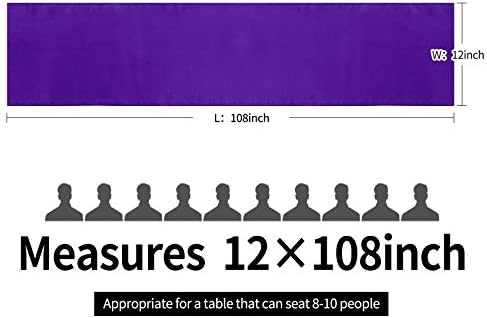 15-Pack Satin Table Runner Purple 12 x 108 inches Long, Table Runners for Wedding, Birthday Parties, Banquets Decorations（15 Pack, 12x108 Inch, Purple） - Image 4