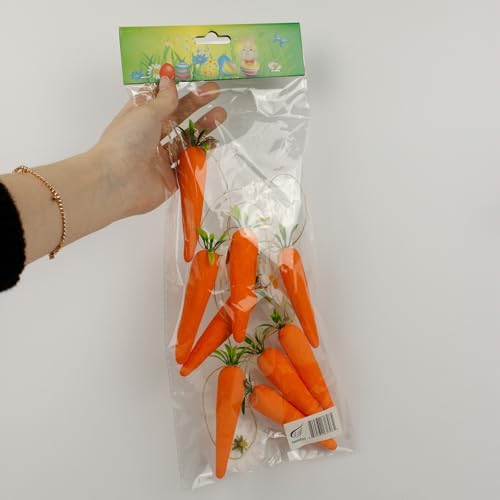 Easter Carrot Garland, Foam Carrots and Daisy Details, Festive Spring Home Decorations, 51 Inches (Pack of 2) - Image 2