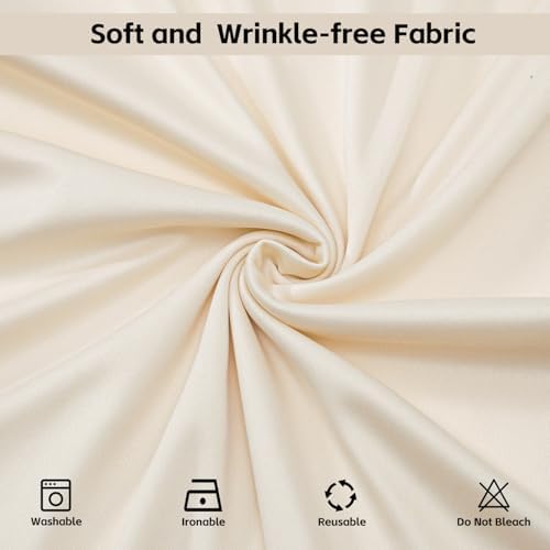 30x10FT Ivory Backdrop Curtains for Wedding Parties, Wrinkle Free Photo Backdrop Curtains for Wedding Birthday Party Baby Shower, Fabric Drape with Rod Pockets 5ft x 10ft, 6 Panels - Image 4