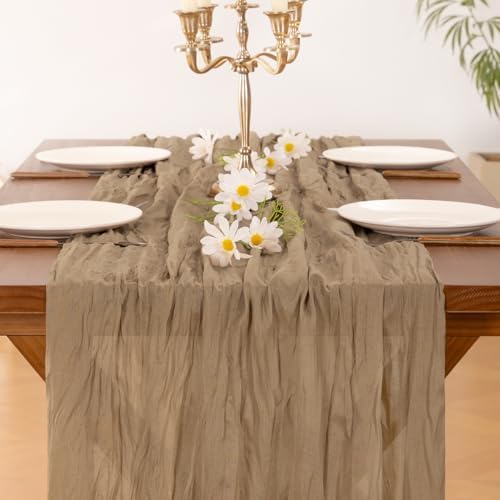 Cheesecloth Table Runner Fall Boho Wedding Birthday Party Home Decor - Image 5