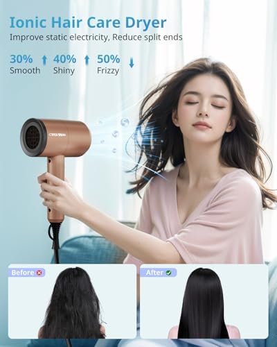 SHRATE Professional Ionic Hair Dryer with Diffuser & Nozzle | Low Noise - Image 5