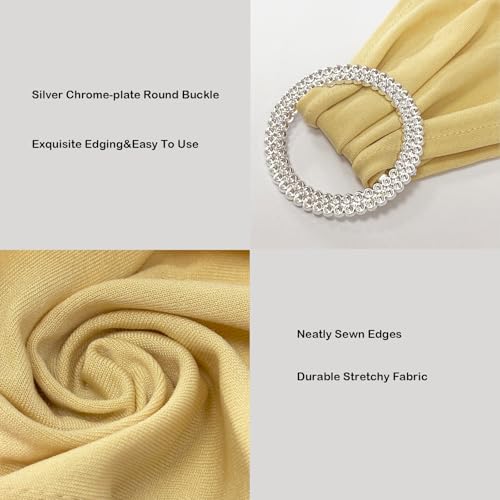 Spandex Chair Sashes Bands, Champagne, 100PCS - Image 4
