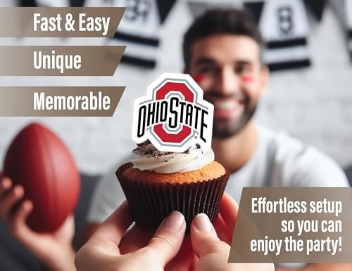 Ohio State Merch Buckeyes Party Supplies, Graduation & Birthday Decor 42 Pc - Image 4