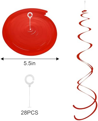 Ceiling Swirl Foil Decorations Hanging Plastic Streamer Themed Swirl Party for 4th of July Graduation Celebration Labor Day, Pack of 28 (Blue Red and Sliver) - Image 2