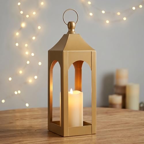 Modern Farmhouse Lantern Decor Metal Decorative Hanging Candle Lanterns - Image 3