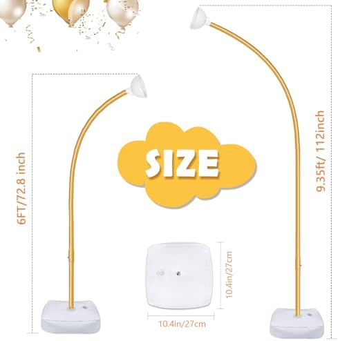 AerWo Balloon Arch Stand, Bendable Balloon Arch Kit with Light Strings - Image 2