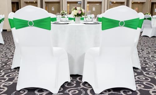 MDS Pack of 50 Spandex Chair Sashes for Wedding Party & Event – Light Green - Image 6