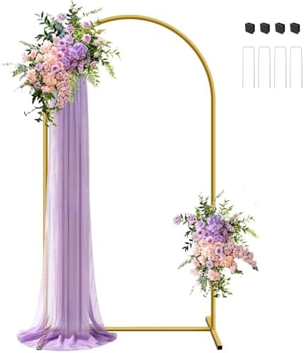 7.2 FT Metal Arch Backdrop Stand, Party Balloon Arch Stand by YAYOYAPhotography