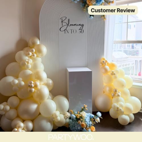 PartyWoo Beige Balloons 50pcs Cream Ivory White Balloons 12 Inch - Image 6