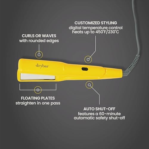 Drybar The Tress Press Straightening Iron - Ionic Technology for Smooth, Shiny Hair - Straighten or Wrap Around Barrel to Create Curls, Waves, or Sleek Styles - Image 5